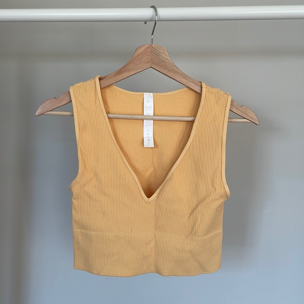 New | Avocado Athletic Bra Top | Butter Yellow | S/M